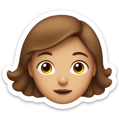 Browned hair girl sleep sticker