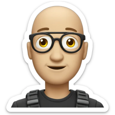 bald man with tentacles sticker