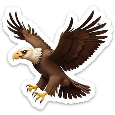 vulture fighting a hawk sticker