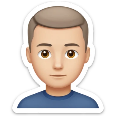 crew cut shorter hair sticker