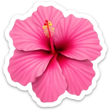 Pink hibiscus  sticker