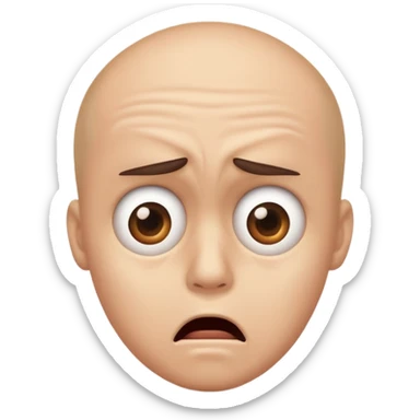 a human stressed, having a tic in their eyes just freaking out sticker