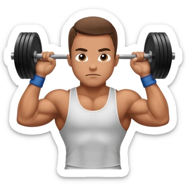 Weight lifter sticker