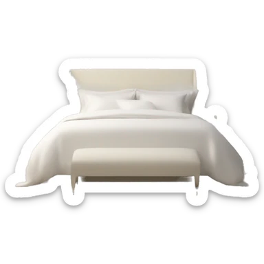 LUXURY BEDROOM WITH WHITE BED SHEETS sticker