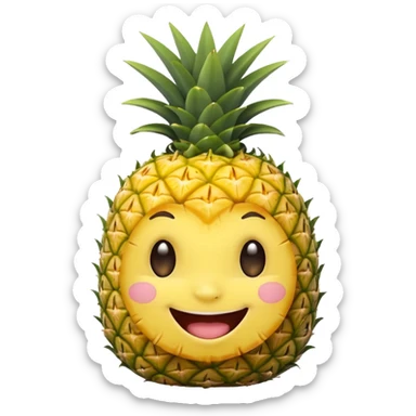 Pineapple labubu sticker