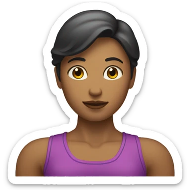 Femme qui travail les biceps aux haltères sticker