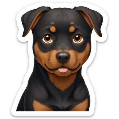 black and tan doberman rottweiler mix sticker