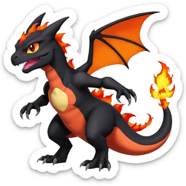 Salandit-Noibat-Litten-Duskull-Charizard-Hybrid (Full body) sticker