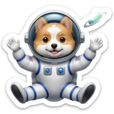 dogs in space sticker