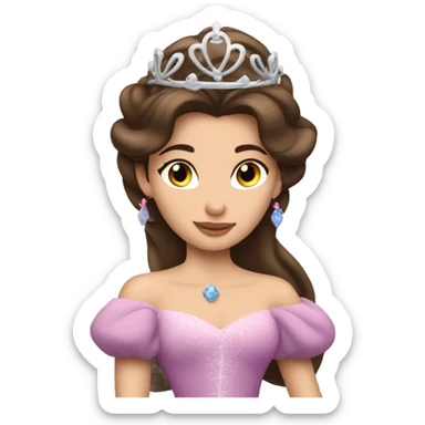 Sleeping brunette beauty princess Disney sticker
