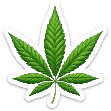 Emoji de una Hoja de marihuana  sticker