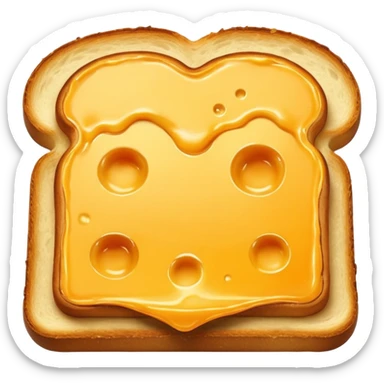 🍞🧀🍞 Closed cheese toast without a face sticker