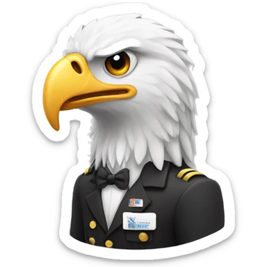 eagle with barber sticker