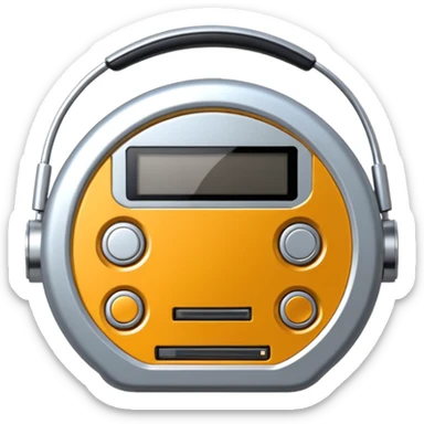 circular walkman sticker