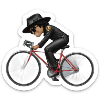 Micheal jackson qui conduit un velo sticker