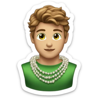 Posh-muscle-boy-with-pearl-necklace-and-green-eyes-and-brown-hair sticker