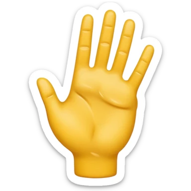 Butt emoji with hand imprint sticker