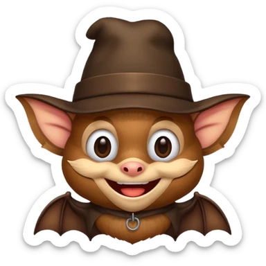 bat with hat sticker