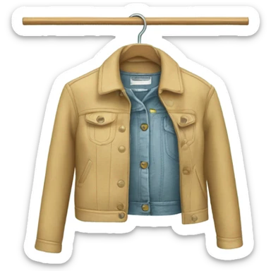 woman’s jacket on a hanger for clothes  sticker