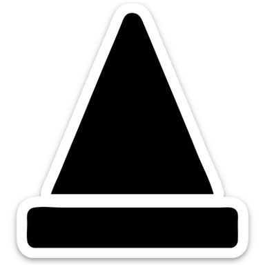solid orange cone, geometric, no text sticker