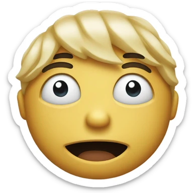 Smiling emoji slightly crying sticker