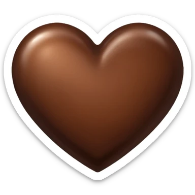 Brown heart sticker