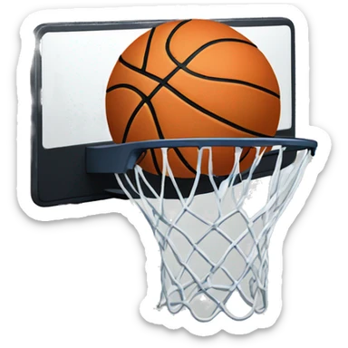 basketball hoop with basketball sticker