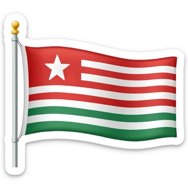 I want a green flag on one side, red in the middle, and white between the green and red. sticker