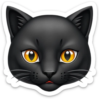 Crea un emoji de pantera negra  sticker