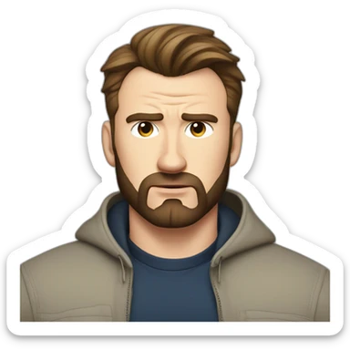 chris evans serious sticker