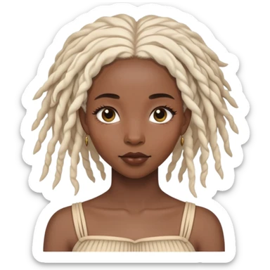 Black woman with soft locs and a fairy aesthetic  sticker