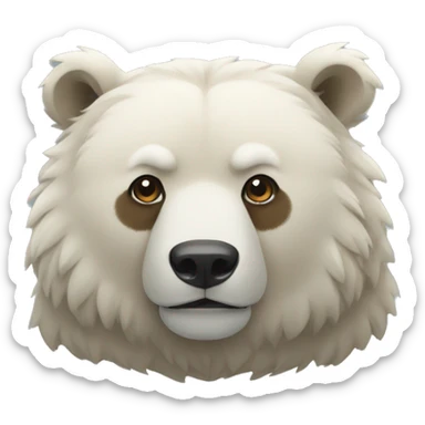 Oso de agua tierno sticker