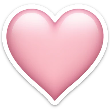 light pink heart  sticker