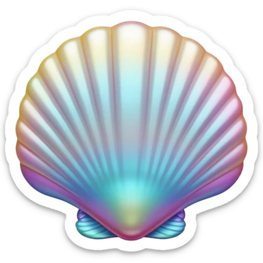White pearl shell sticker