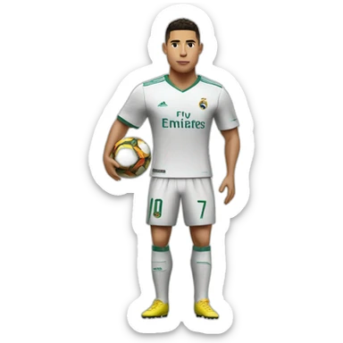 Ronaldo con la equipacion de futbol sticker