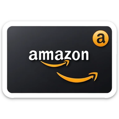 black gift card with logo amazon sticker