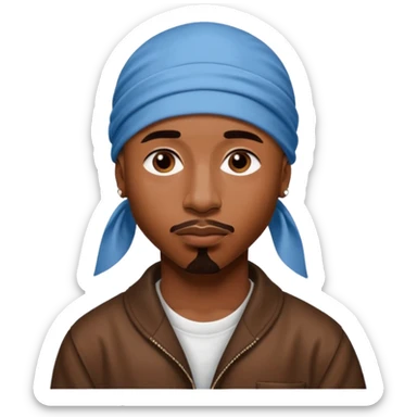 2Pac only face and durage sticker