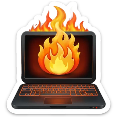 Pc burn sticker