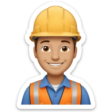 engineer wearing a hard hat side view sticker