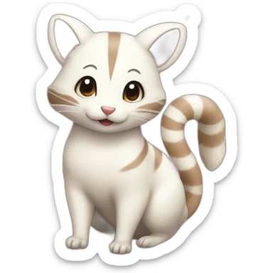 White Furret sticker