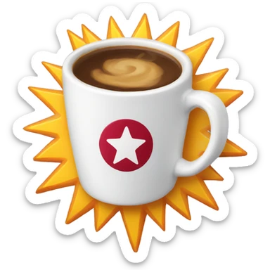 starburst coffee sticker