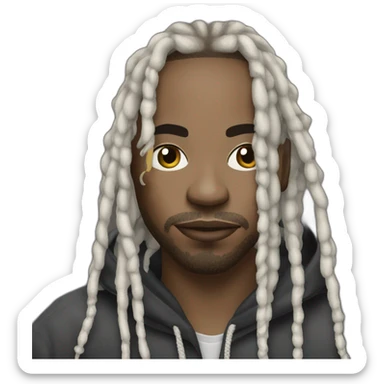 us rapper pop smoke with his dreads sticker