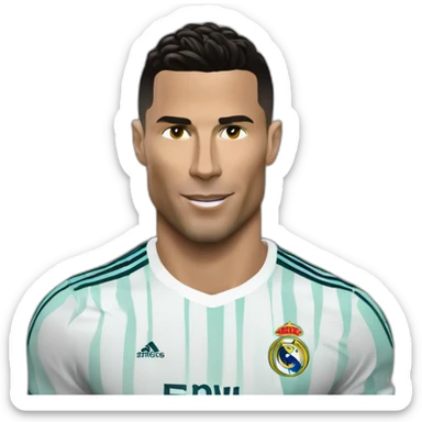 cr7 with messe sticker