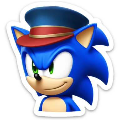 Sonic with hat sticker