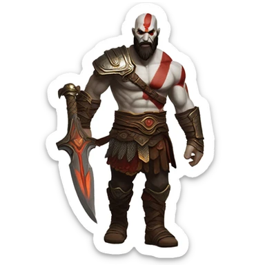 kratos god of war sticker