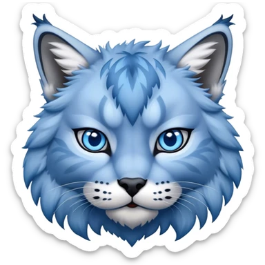 A blue lynx sticker