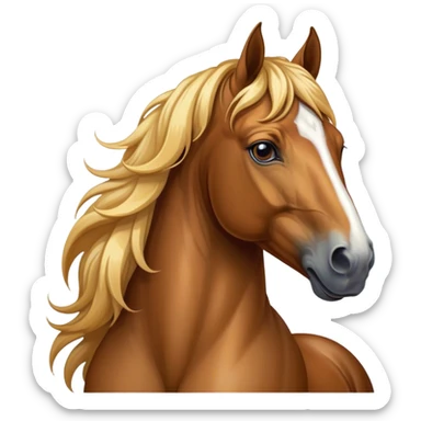 beautiful majestic  horse closeup portrait sticker