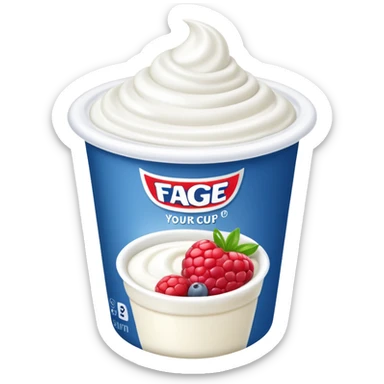 Yogurt cup Fage sticker