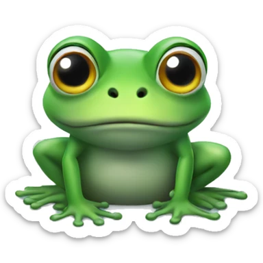 Frog in foggy weather sticker