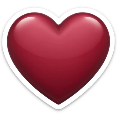 Burgundy heart  sticker